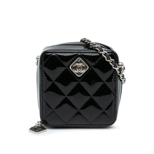 Chanel CC Quilted Patent Clutch Bag