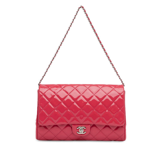 Chanel CC Quilted Patent SHG-BPixGf Clutch Bag