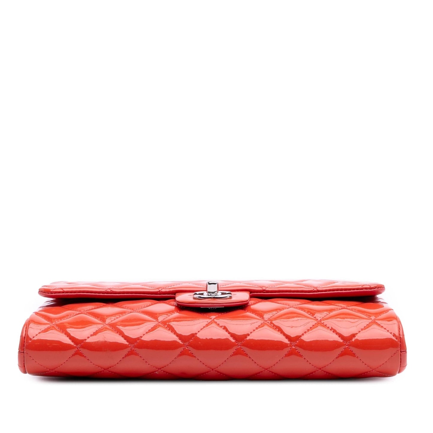 Chanel CC Quilted Patent Clutch Bag Chain 1