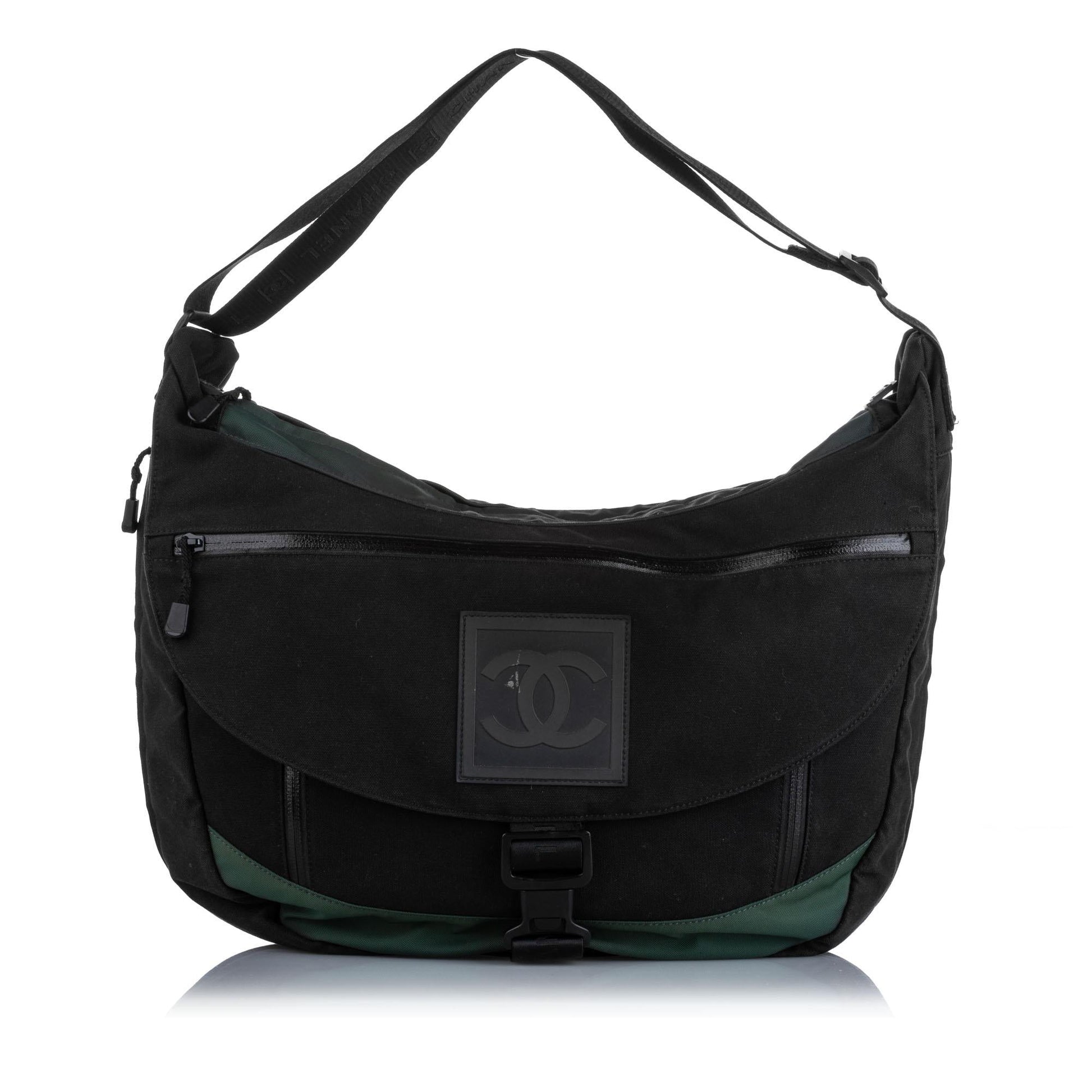 Chanel CC Sports Line Shoulder Bag (SHG-22770) Denim Nylon Jewelry