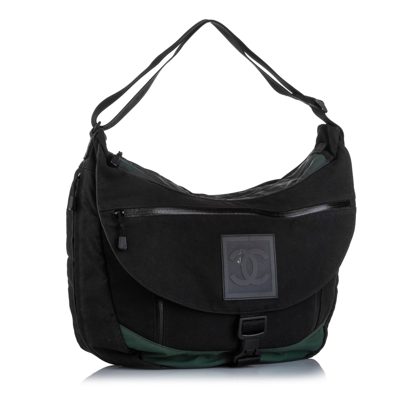 Chanel CC Sports Line Shoulder Bag (SHG-22770) Denim Nylon Jewelry