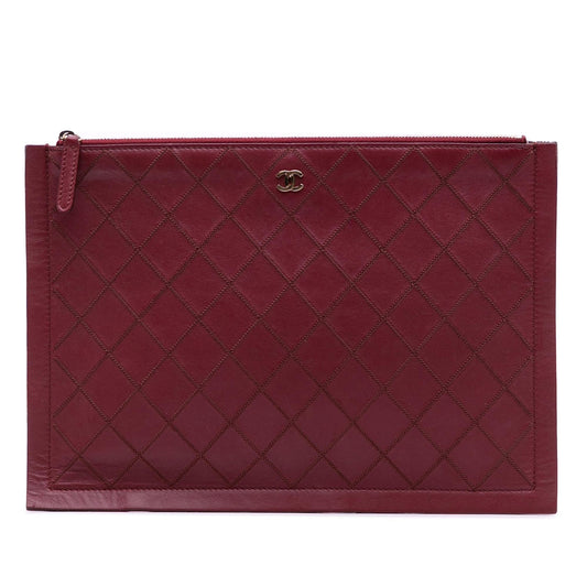 Chanel CC Stitched Lambskin Clutch Bag Clutch 1