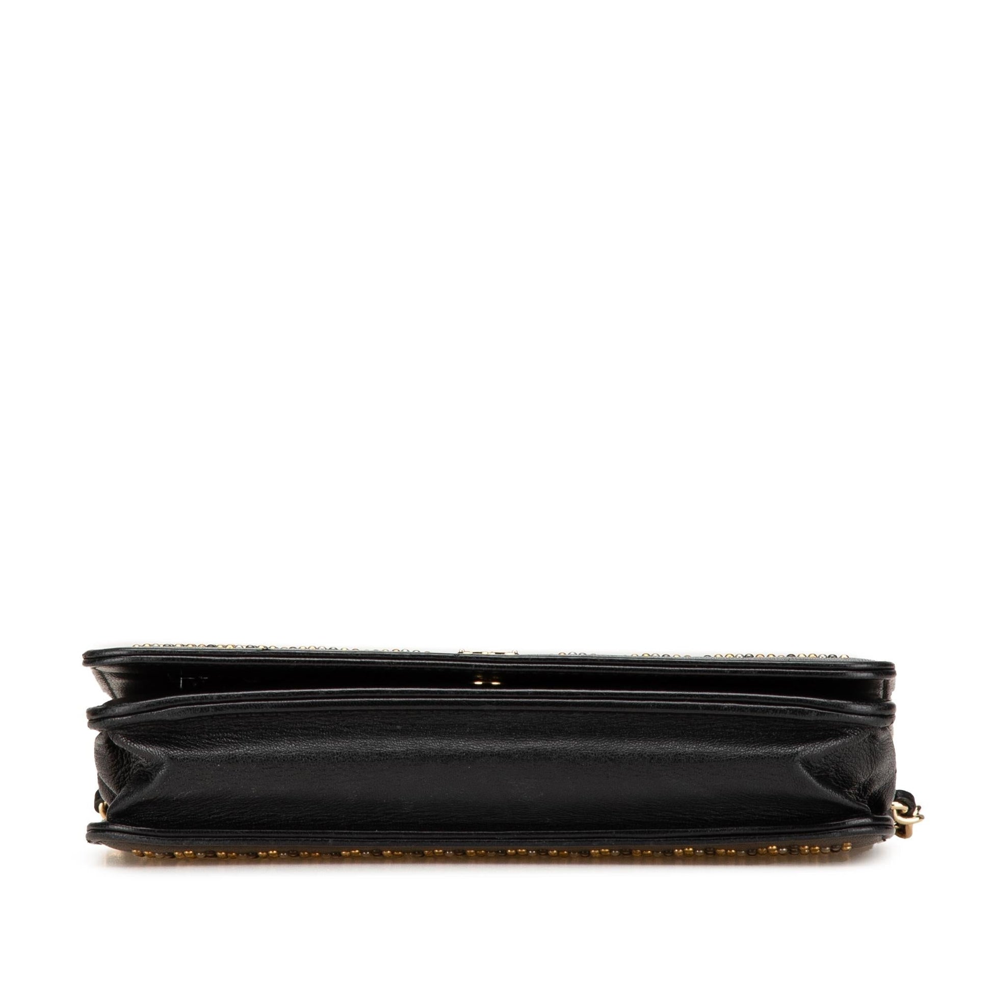 Chanel CC Studded Lambskin on Wallet Case