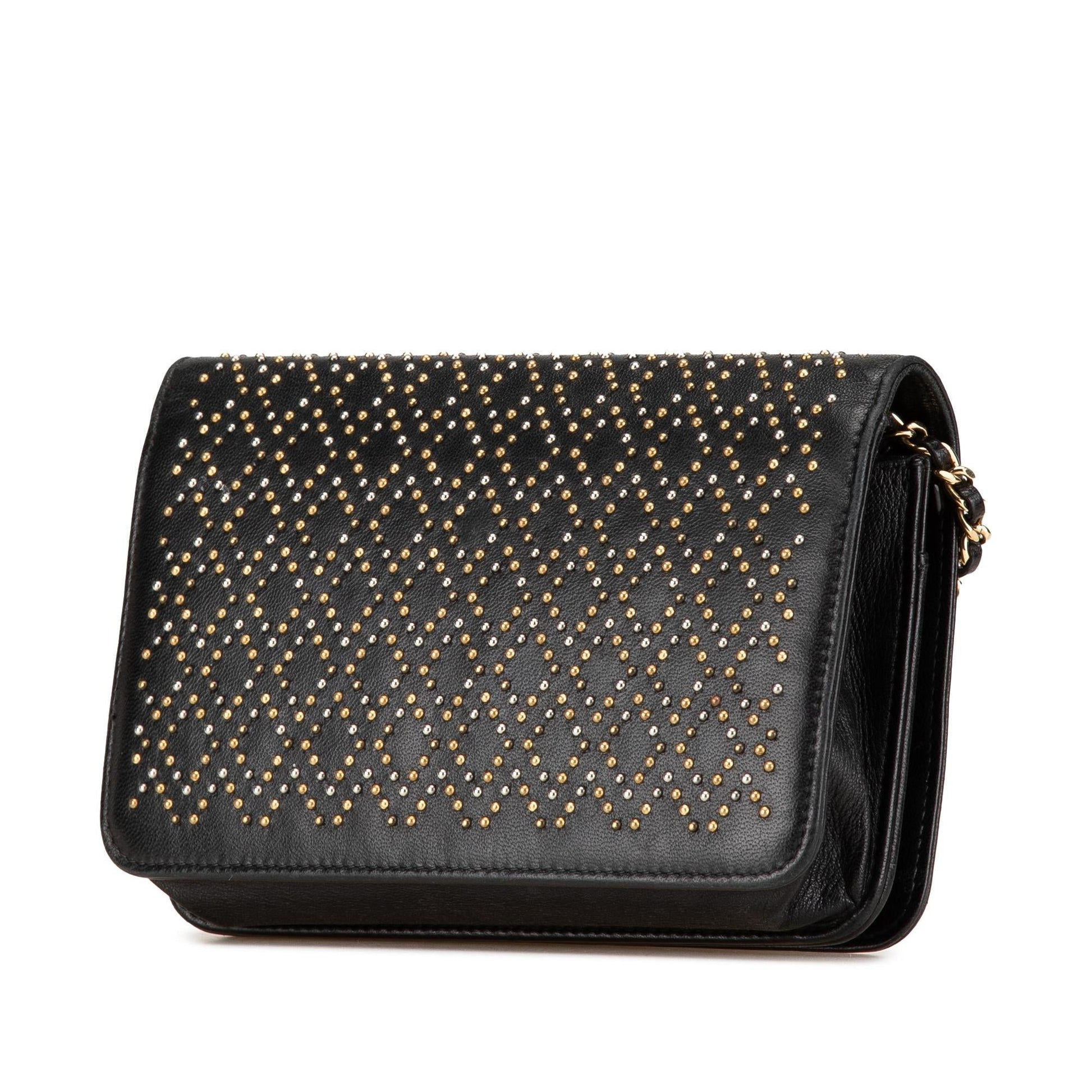 Chanel CC Studded Lambskin on Wallet Case
