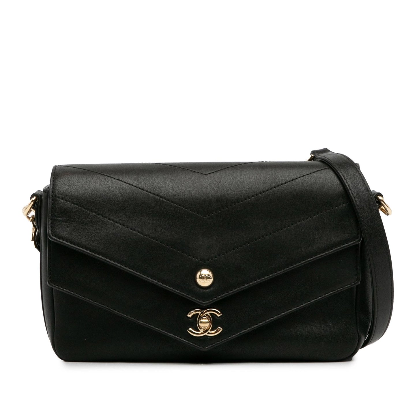 Chanel Calfskin Elaphe Double Chevron Flap SHG-L3u8Dw Handbag