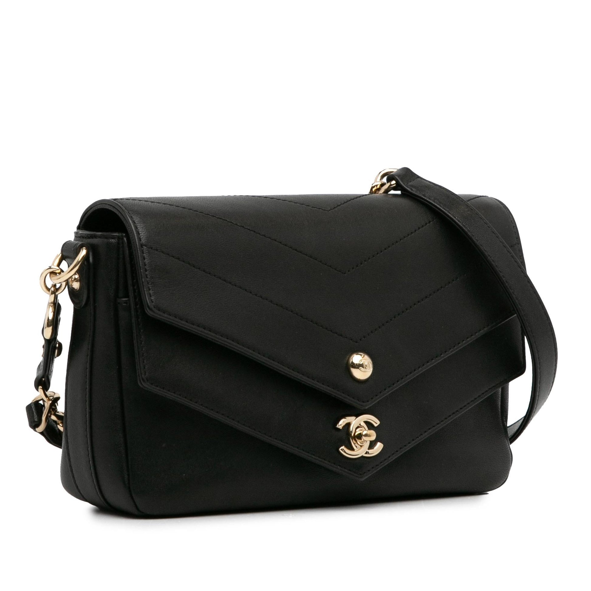 Chanel Calfskin Elaphe Double Chevron Flap SHG-L3u8Dw Handbag