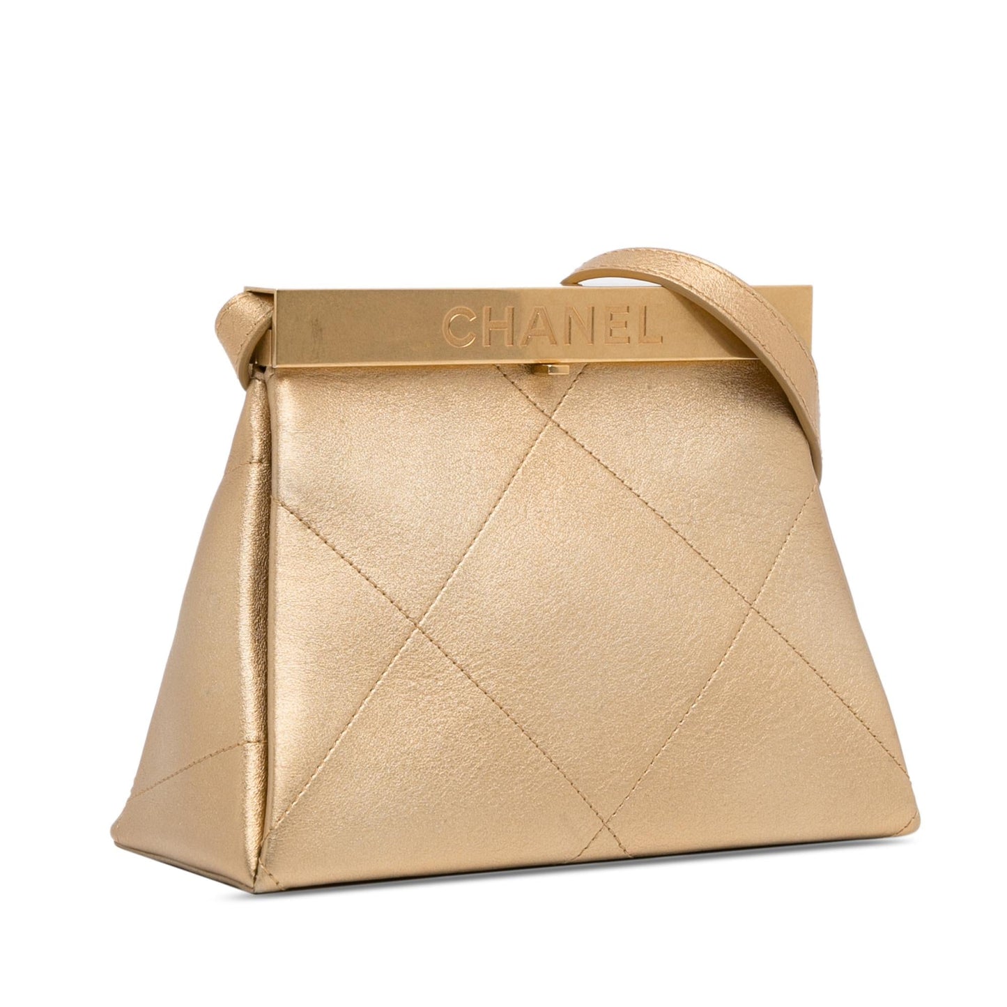 Chanel Calfskin Kiss Frame SHG-jfYumG Lock Handbag