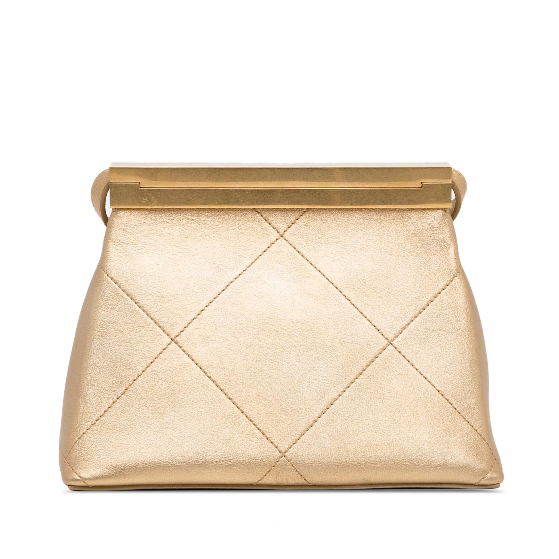 Chanel Calfskin Kiss Frame SHG-h2SEo7 Lock Handbag