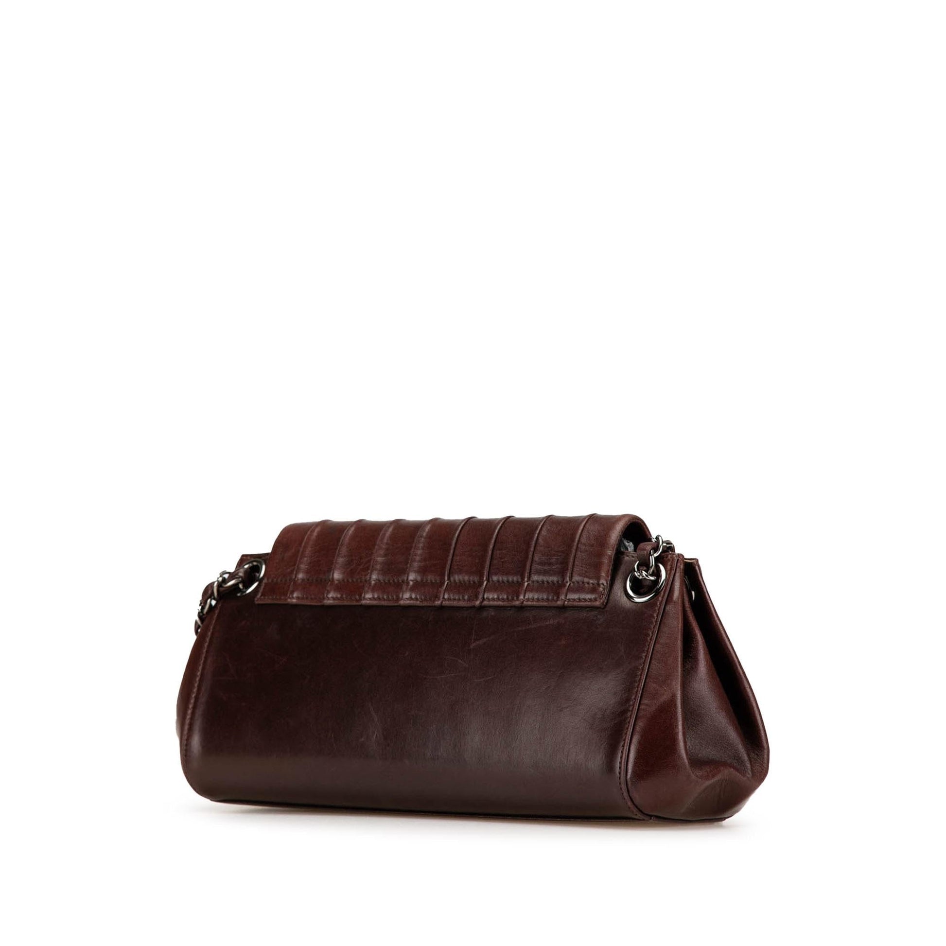 Chanel Calfskin Mademoiselle Ligne Accordion Flap Handbag
