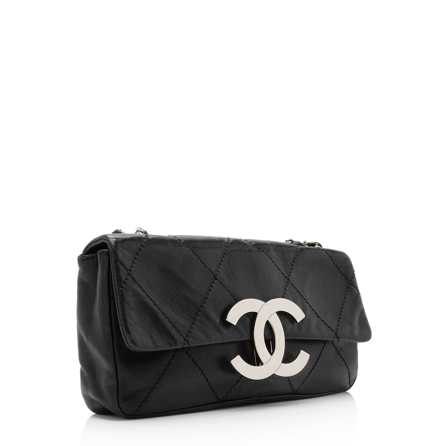Chanel Calfskin Oversized Quilted CC Flap SHF-FRyV1T Small Shoulder Bag