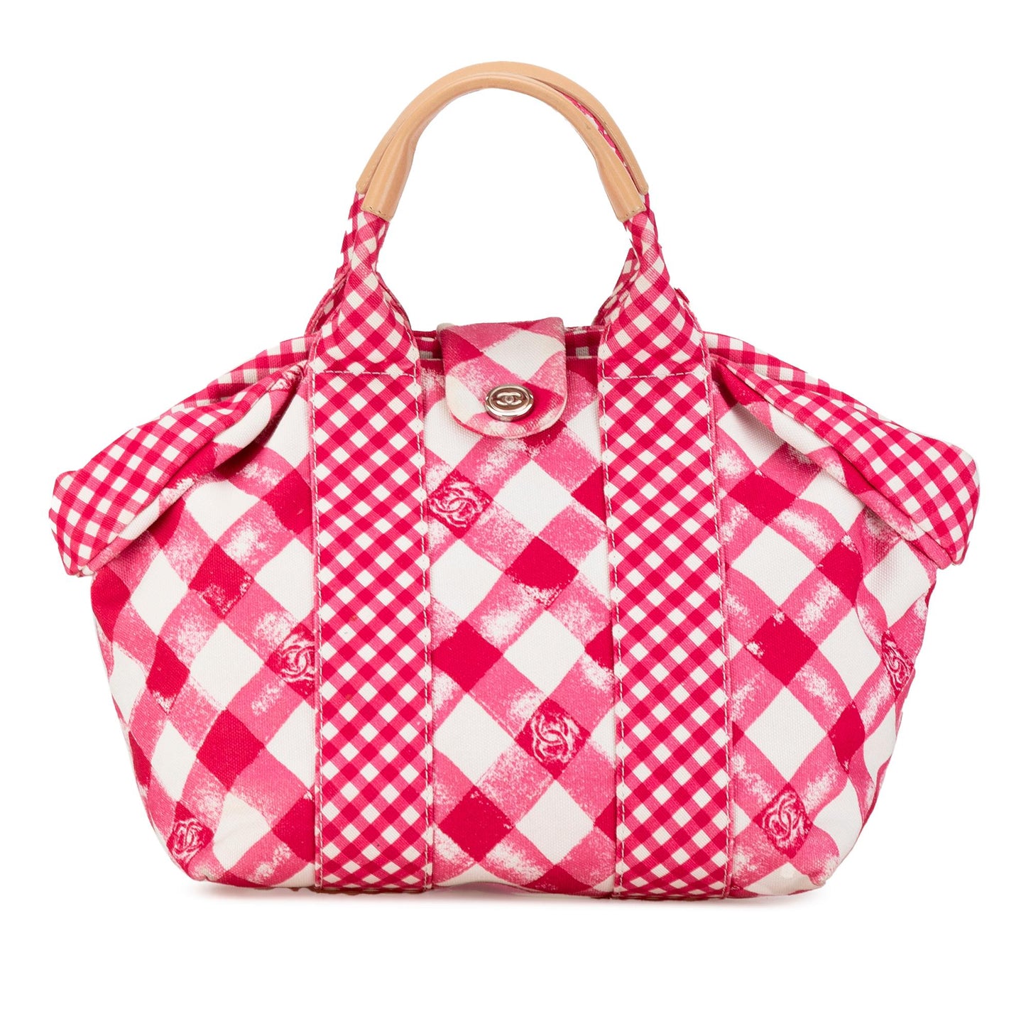 Chanel Gingham Canvas Handbag Handbag 1