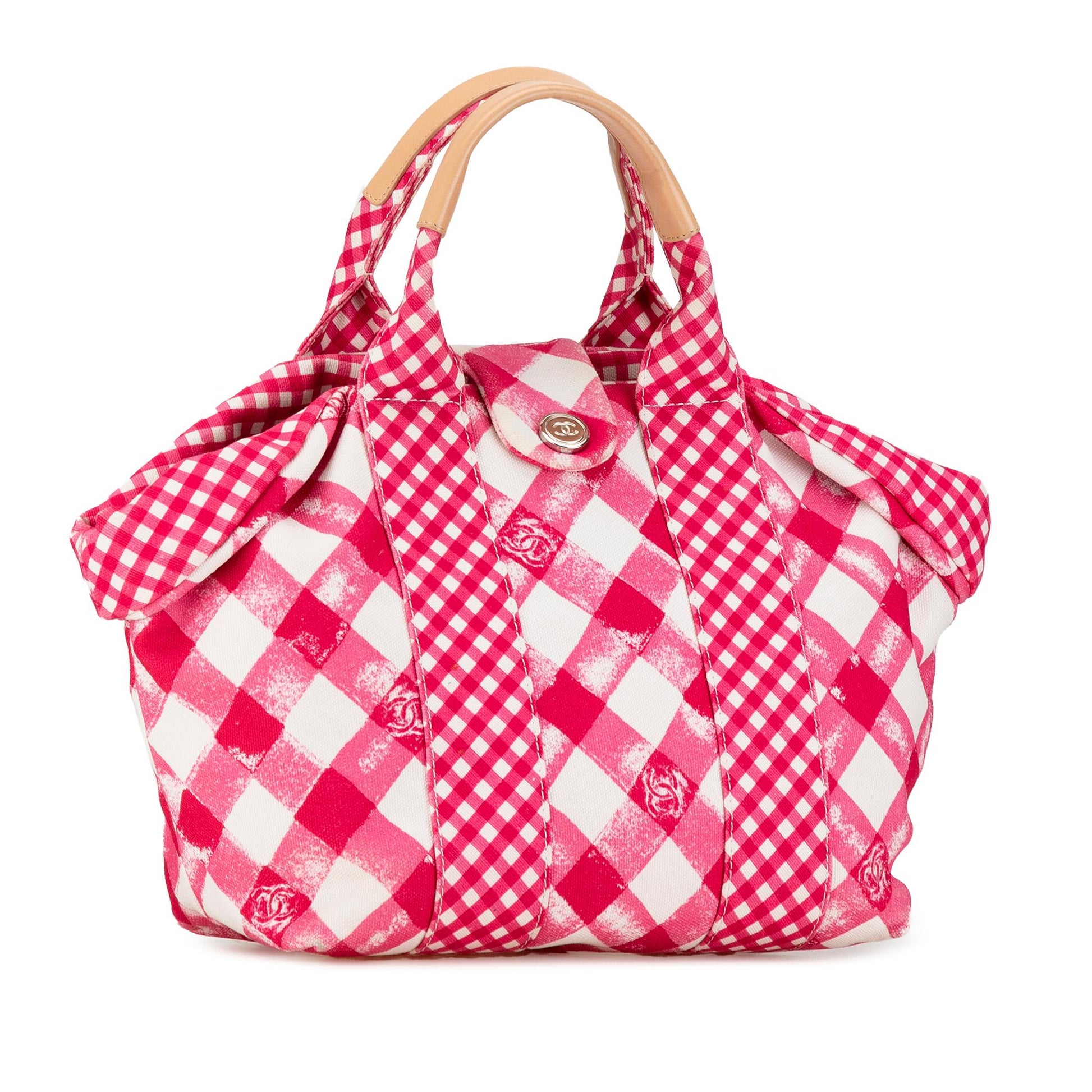 Chanel Gingham Canvas Handbag Handbag 1