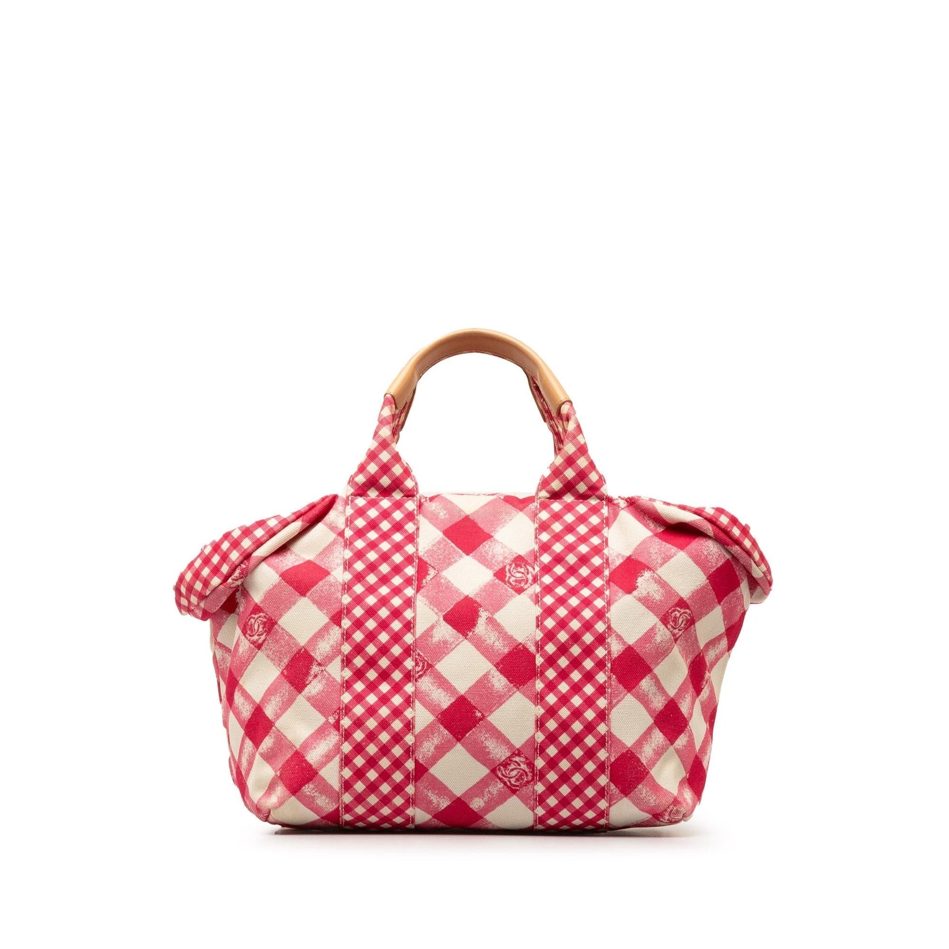 Chanel Gingham SHG-B0uBFu Canvas Tote Bag