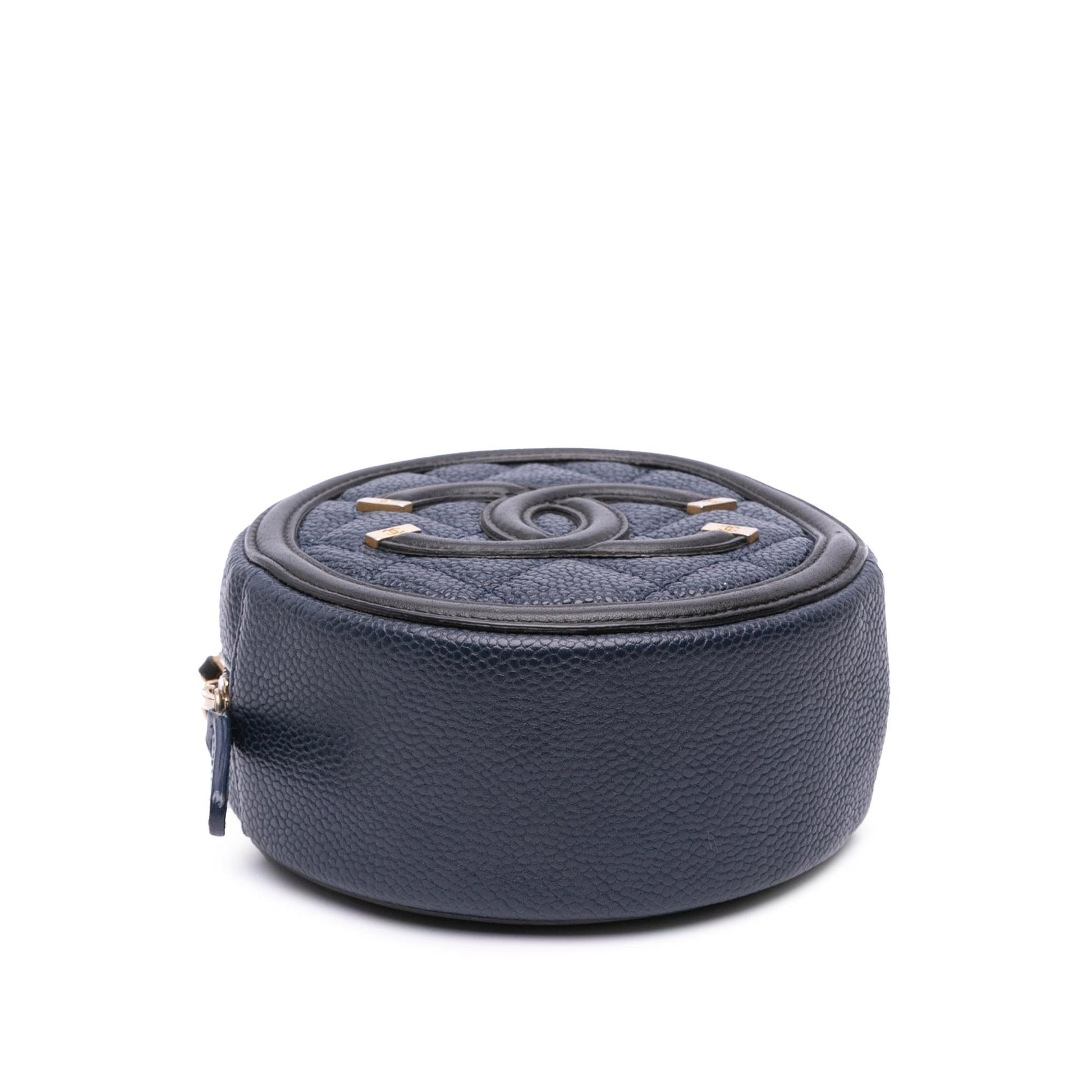 Chanel Caviar CC Filigree Round Crossbody Bag Bag 1