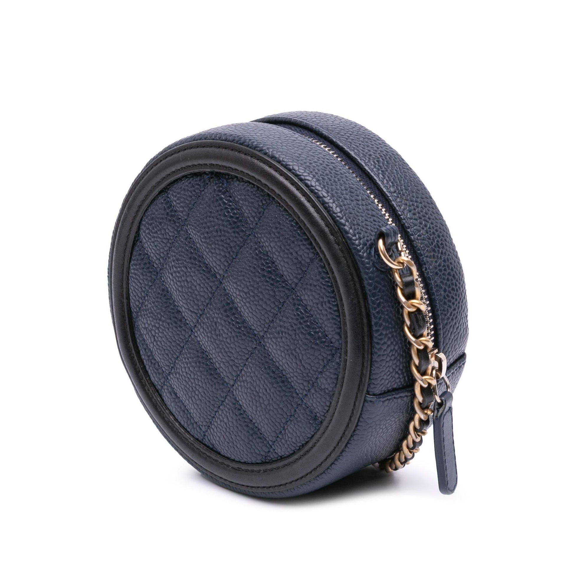 Chanel Caviar CC Filigree Round Crossbody Bag Bag 2