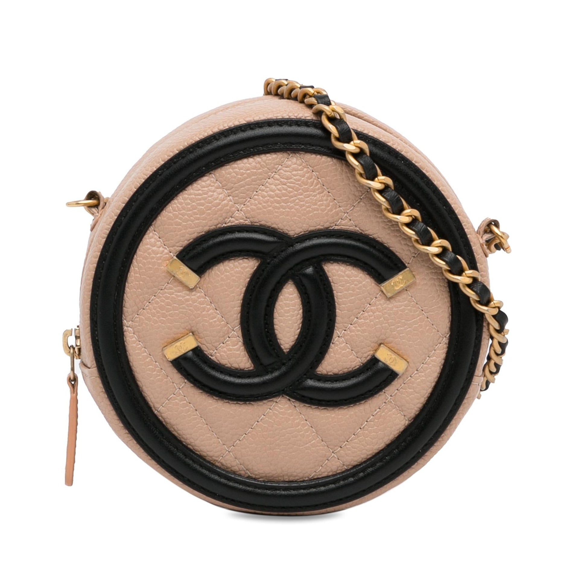Chanel Caviar CC Filigree Round SHG-gqaR43 Crossbody Bag