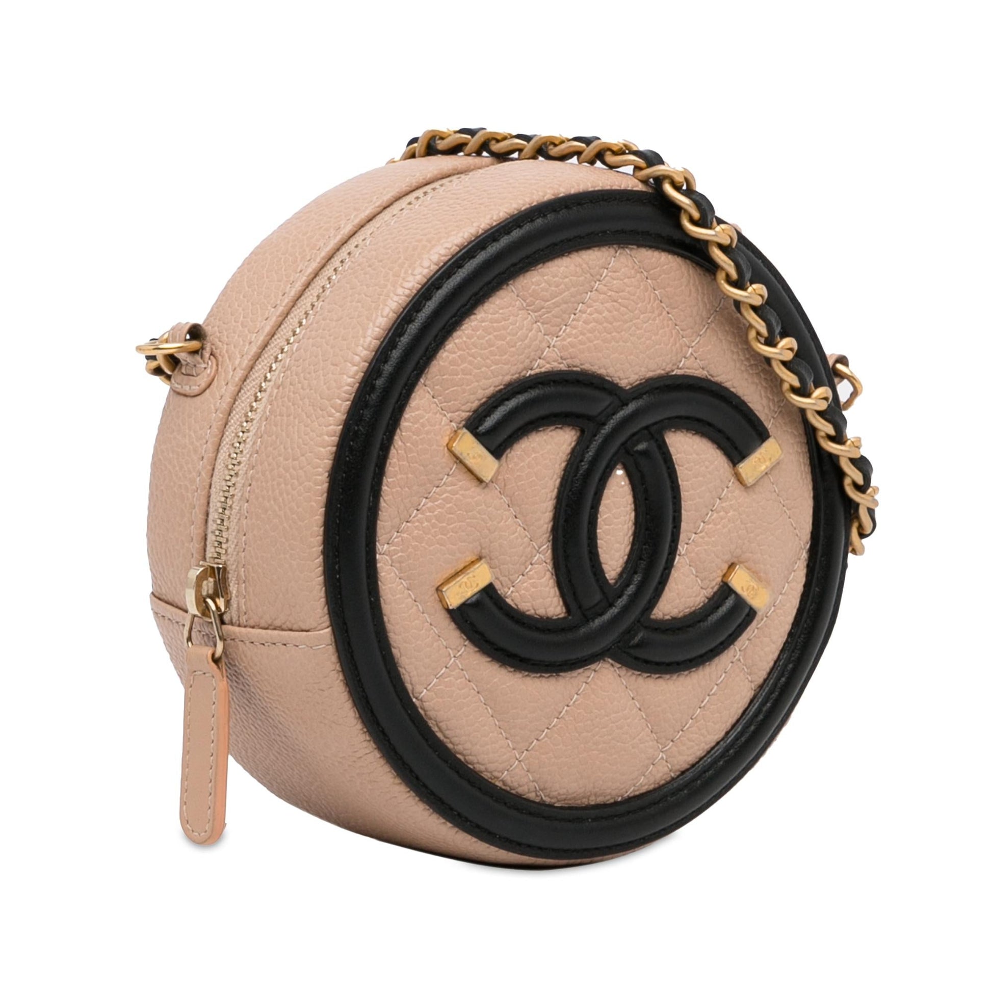 Chanel Caviar CC Filigree Round SHG-gqaR43 Crossbody Bag