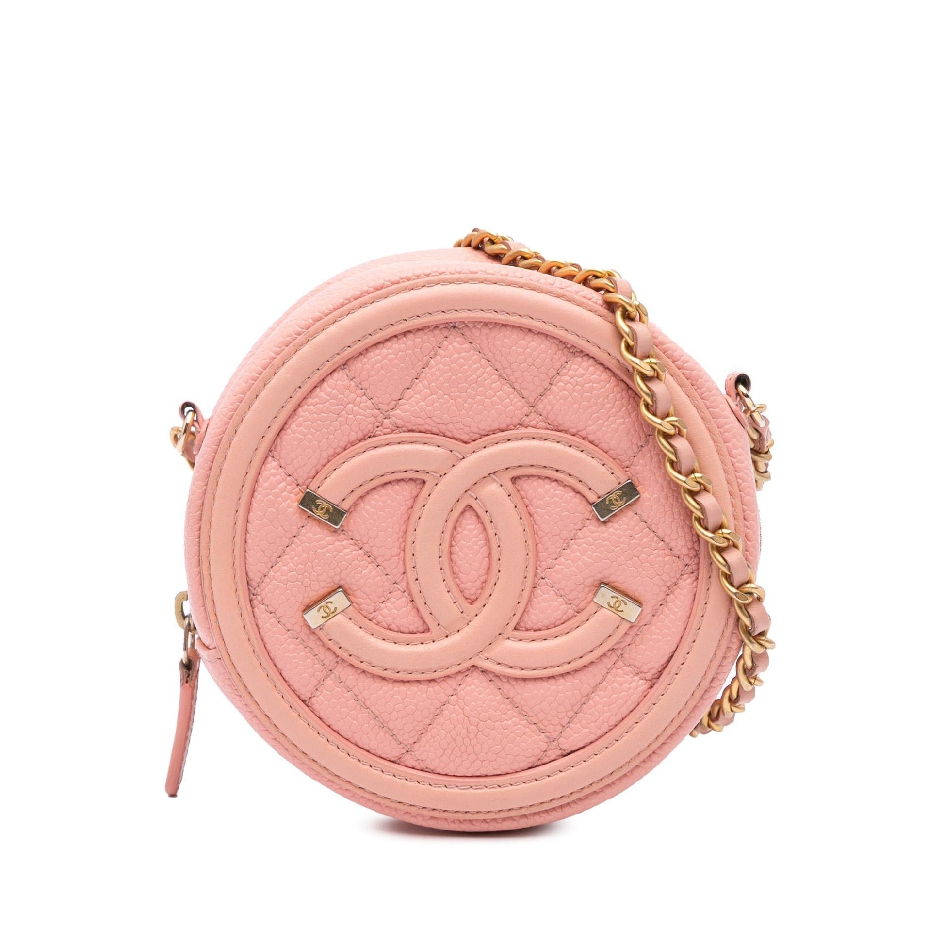 Chanel Caviar CC Filigree Round Crossbody Bag Crossbody 2