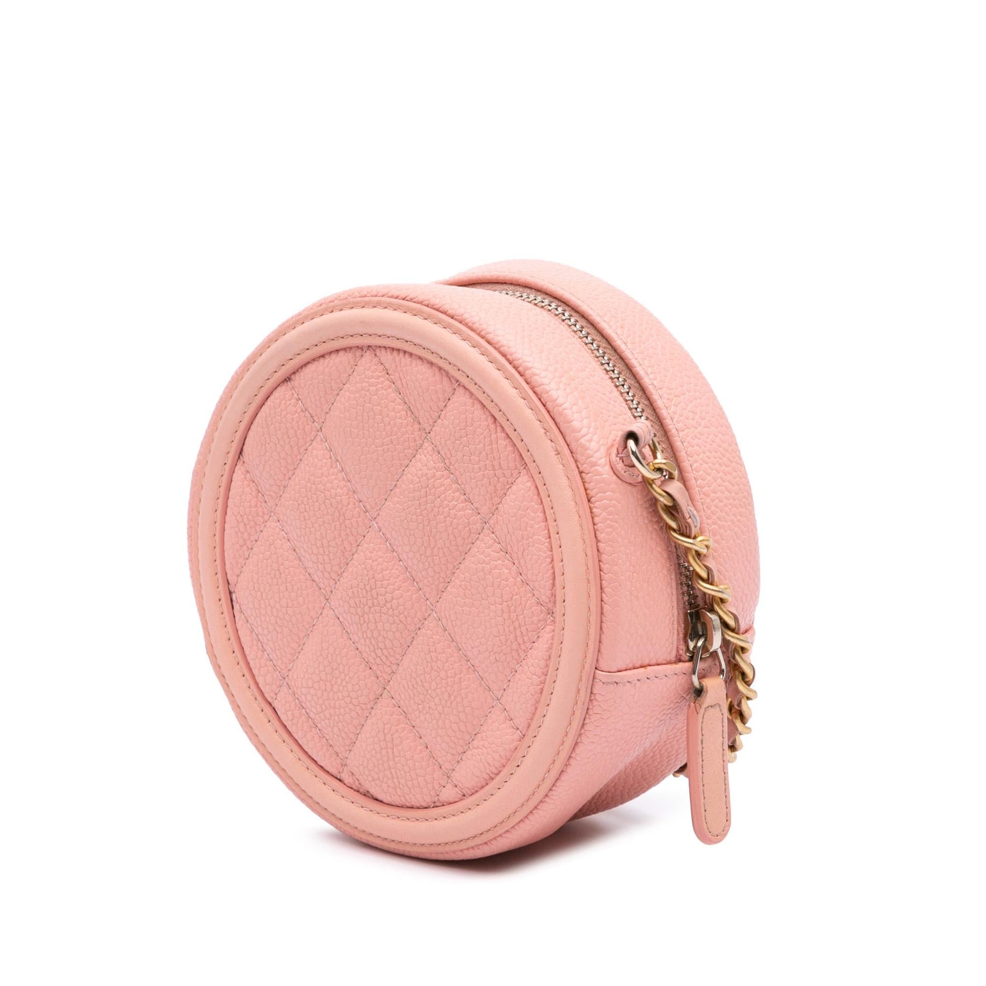 Chanel Caviar CC Filigree Round Crossbody Bag Crossbody 2
