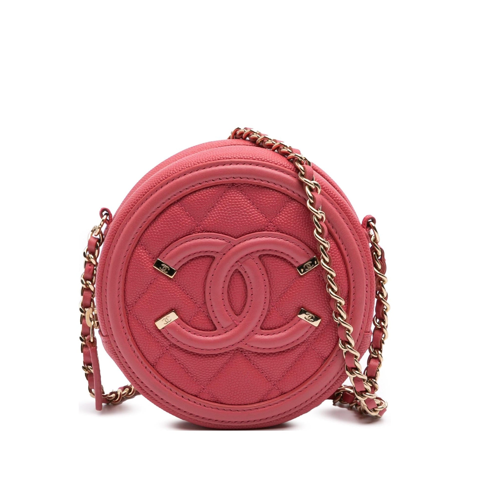 Chanel Caviar CC Filigree Round Crossbody Bag Crossbody 3