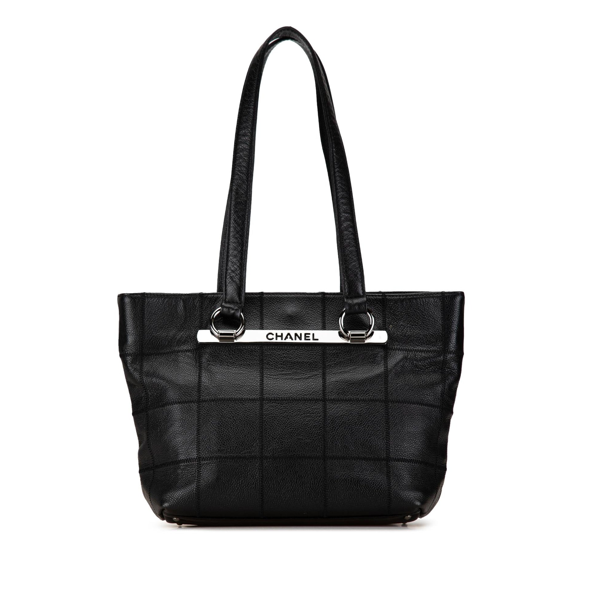 Chanel Caviar Choco Bar Tote Bag Tote 4