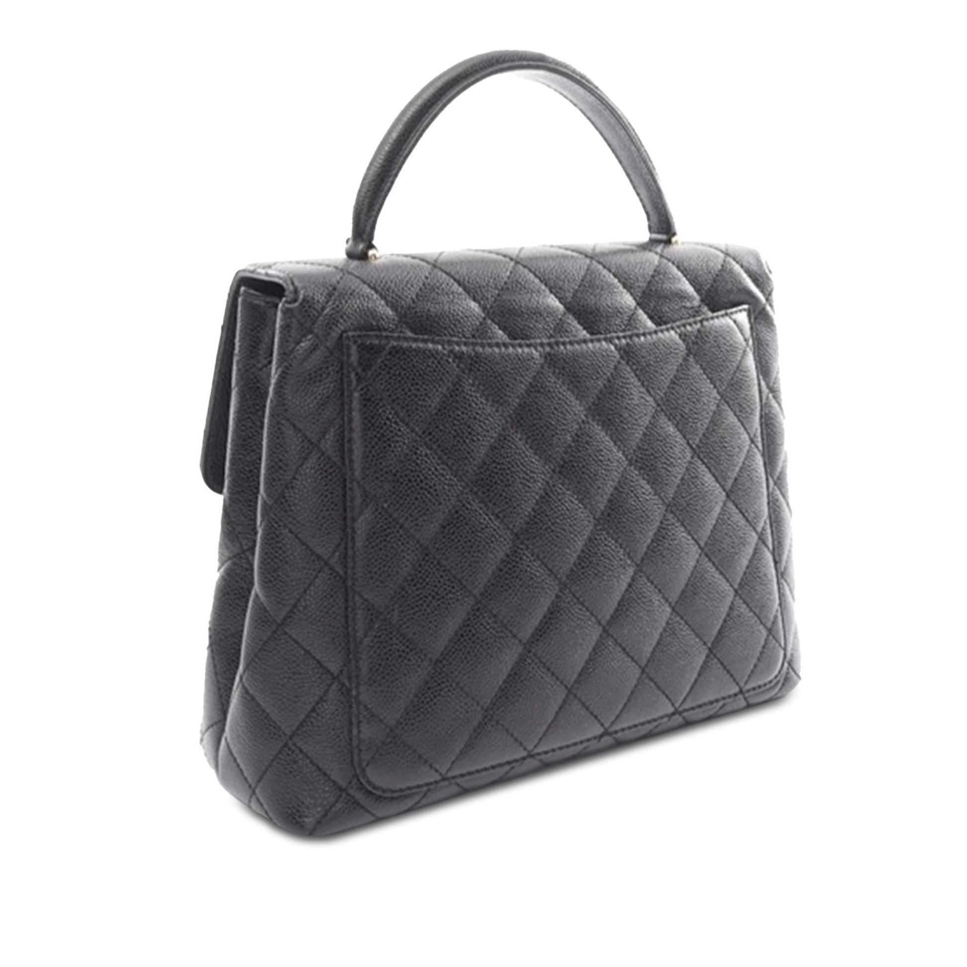 Chanel Caviar Kelly Top Handle Handbag Shg 0U5L7V