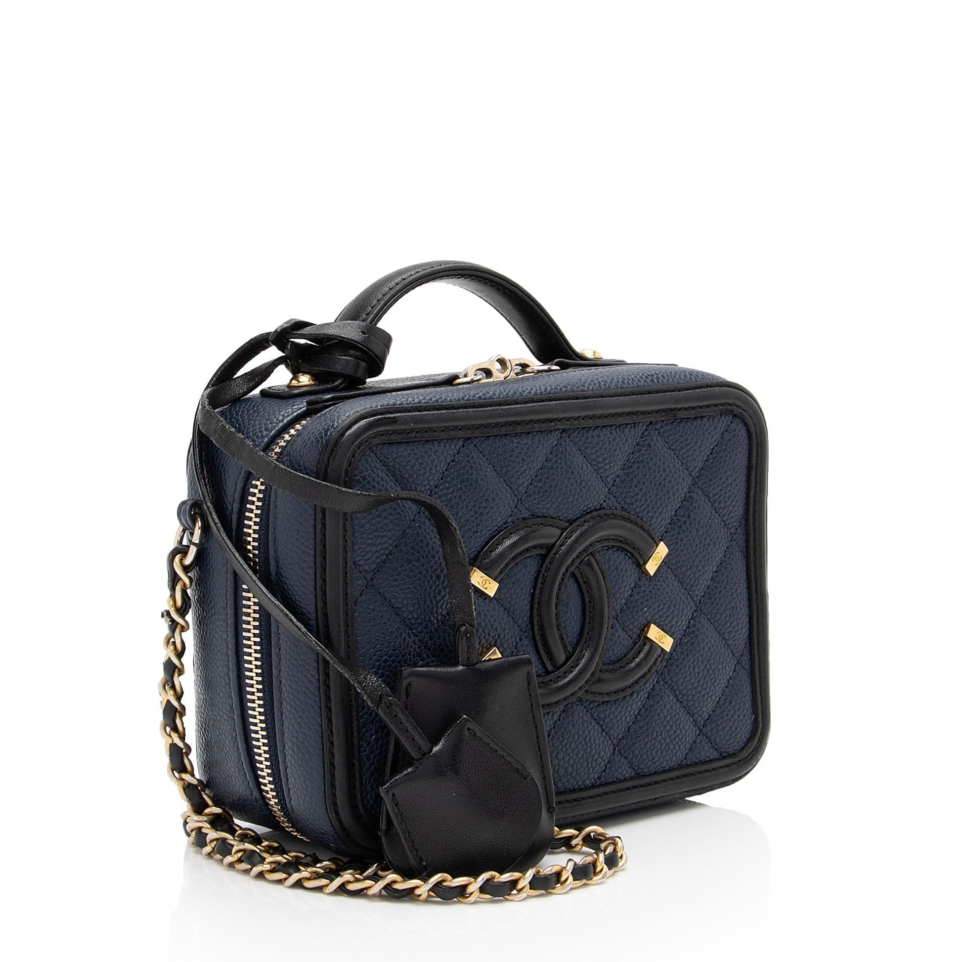 Chanel Caviar CC Filigree Vanity SHF-v02lq3 Small Leather Handbag