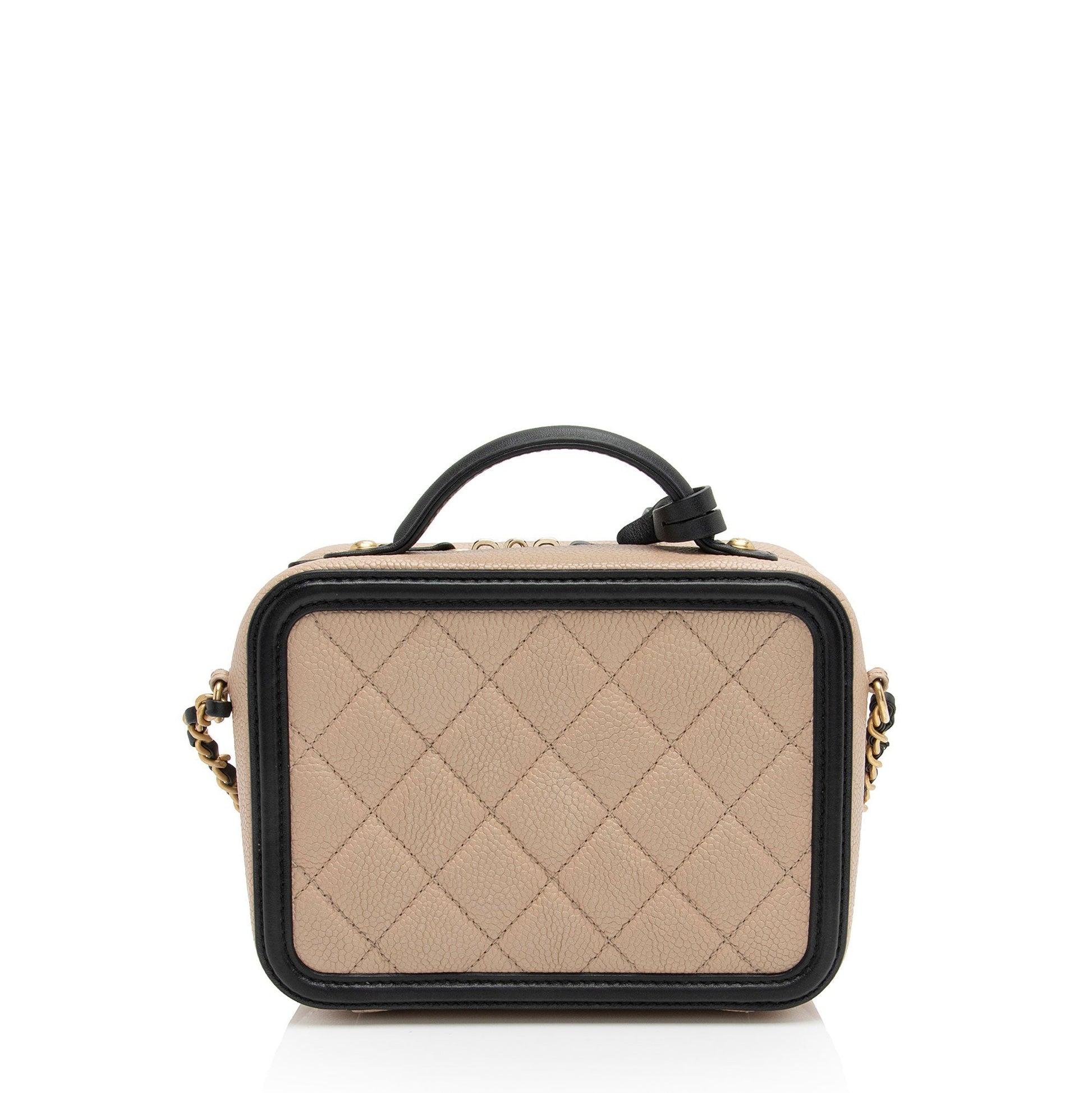 Chanel Caviar CC Filigree Vanity SHF-EhFdu3 Small Leather Handbag