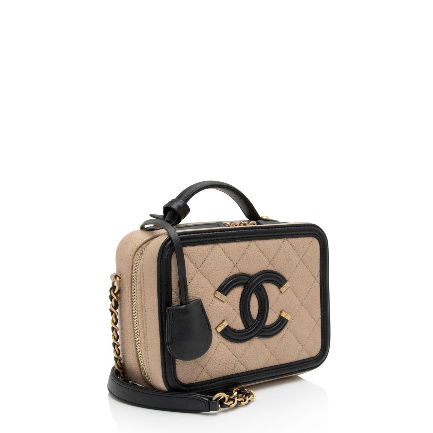 Chanel Caviar CC Filigree Vanity SHF-EhFdu3 Small Leather Handbag