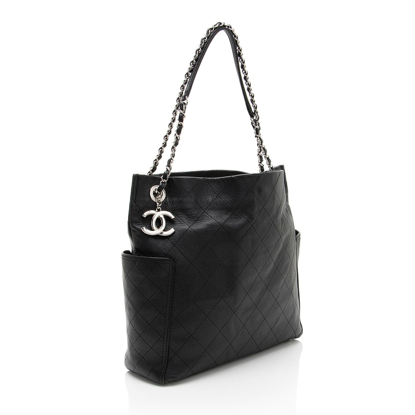 Chanel Caviar CC Pocket Hobo Leather Shoulder Bag