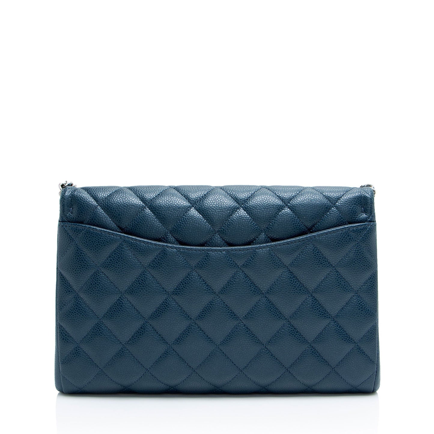 Chanel Caviar Flap Leather Clutch Bag