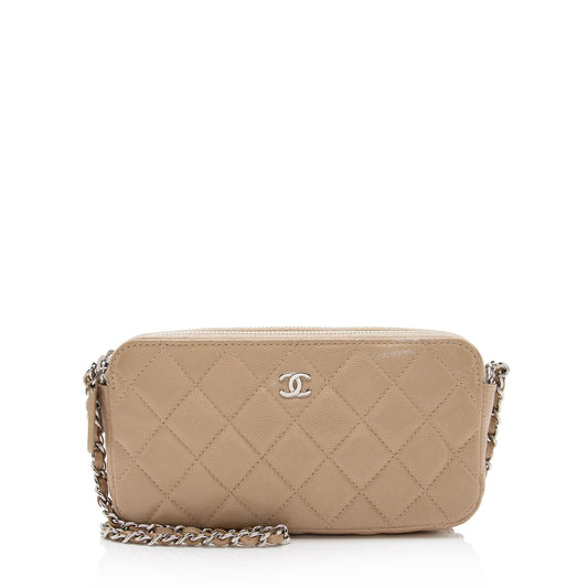 Chanel Caviar Classic SHF-e5R9s1 Leather Clutch Bag