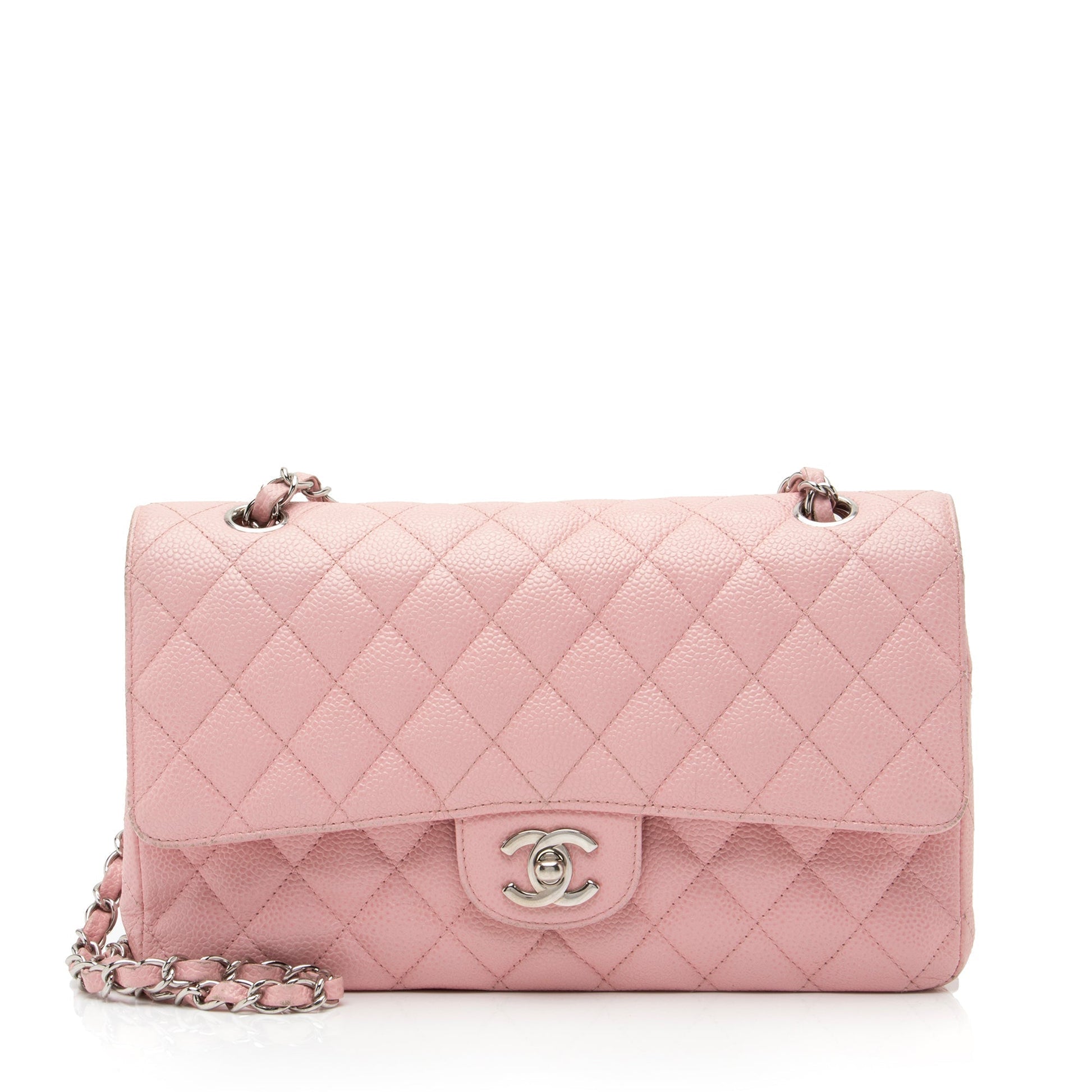Chanel Caviar Classic Double Flap SHF Leather Shoulder Bag Bag Shf