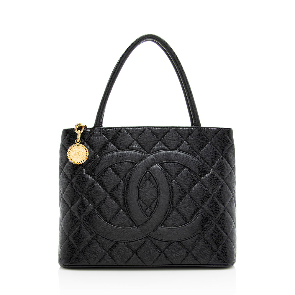 Chanel Caviar Medallion SHF Leather Tote Bag 7
