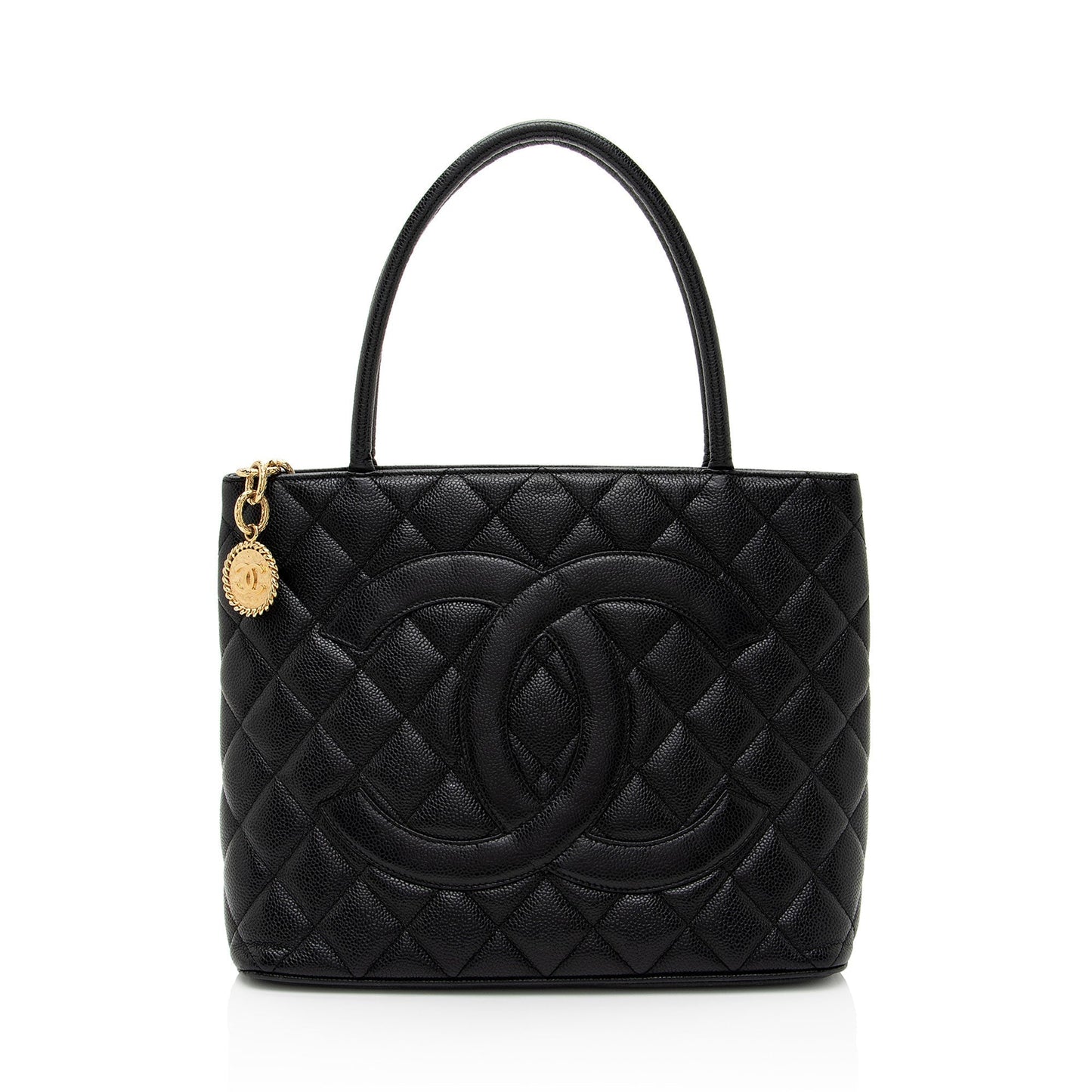 Chanel Caviar Medallion SHF-7Ttgip Leather Tote Bag