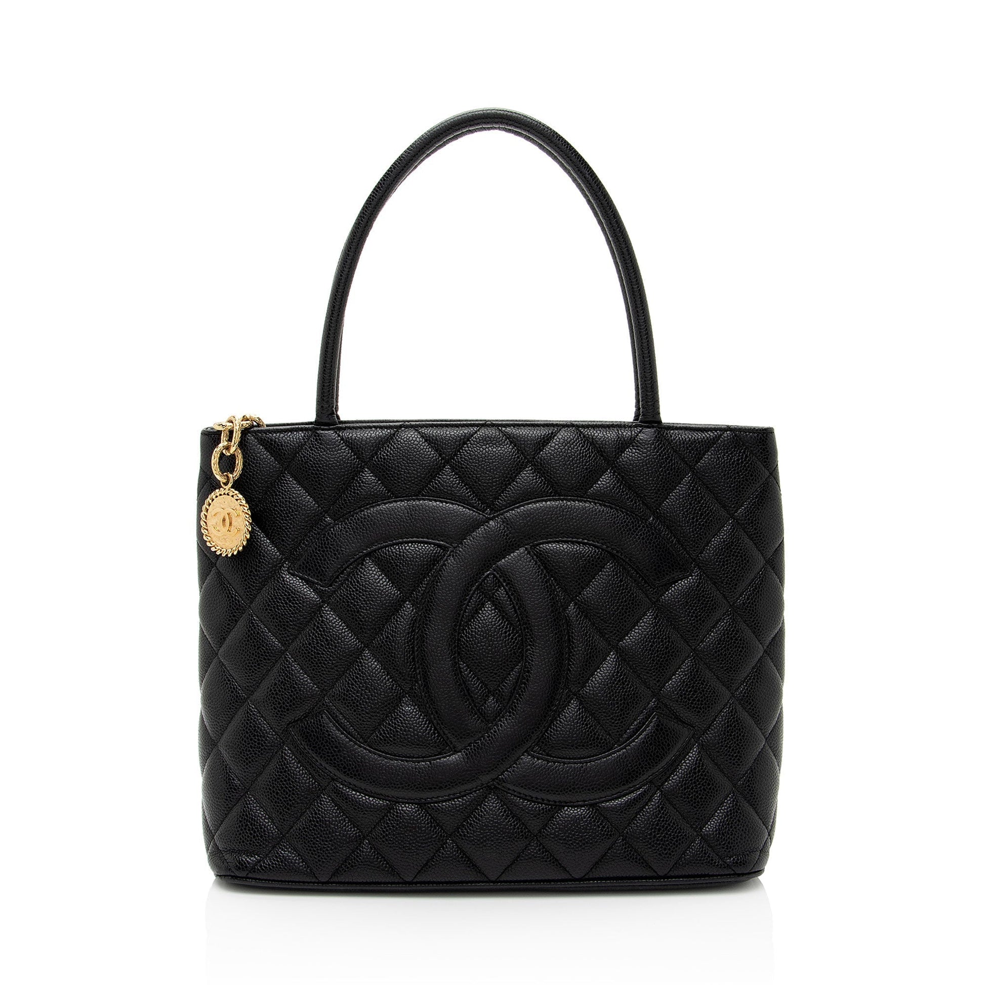 Chanel Caviar Medallion SHF-7Ttgip Leather Tote Bag
