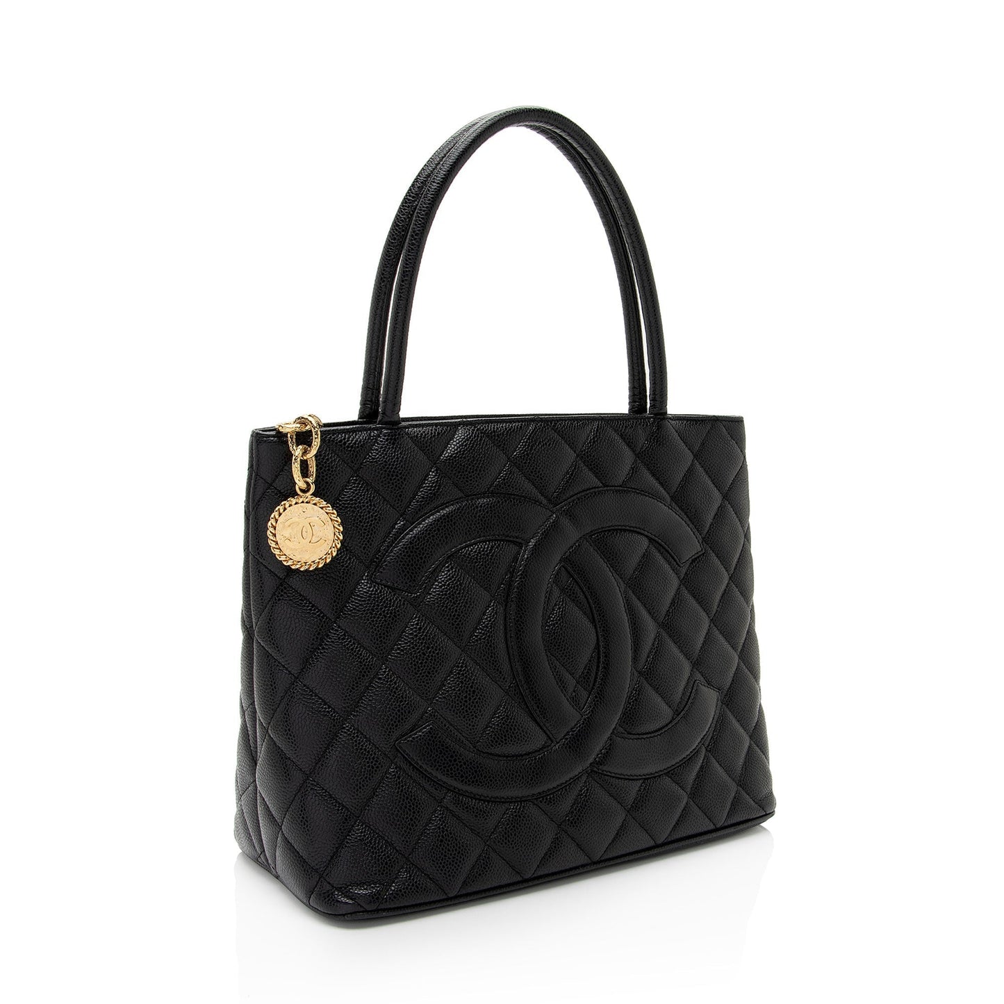 Chanel Caviar Medallion SHF-7Ttgip Leather Tote Bag