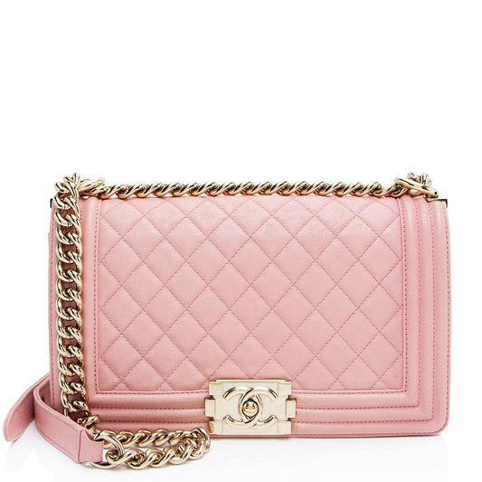 Chanel Caviar Old Boy Leather Handbag Bag 2