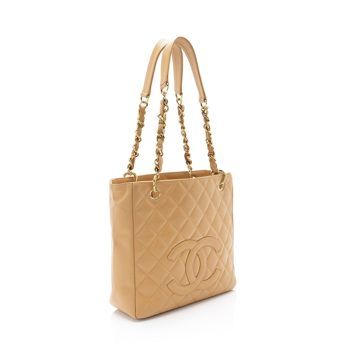 Chanel Caviar Petite Shopping Tote Leather Denim Jewelry