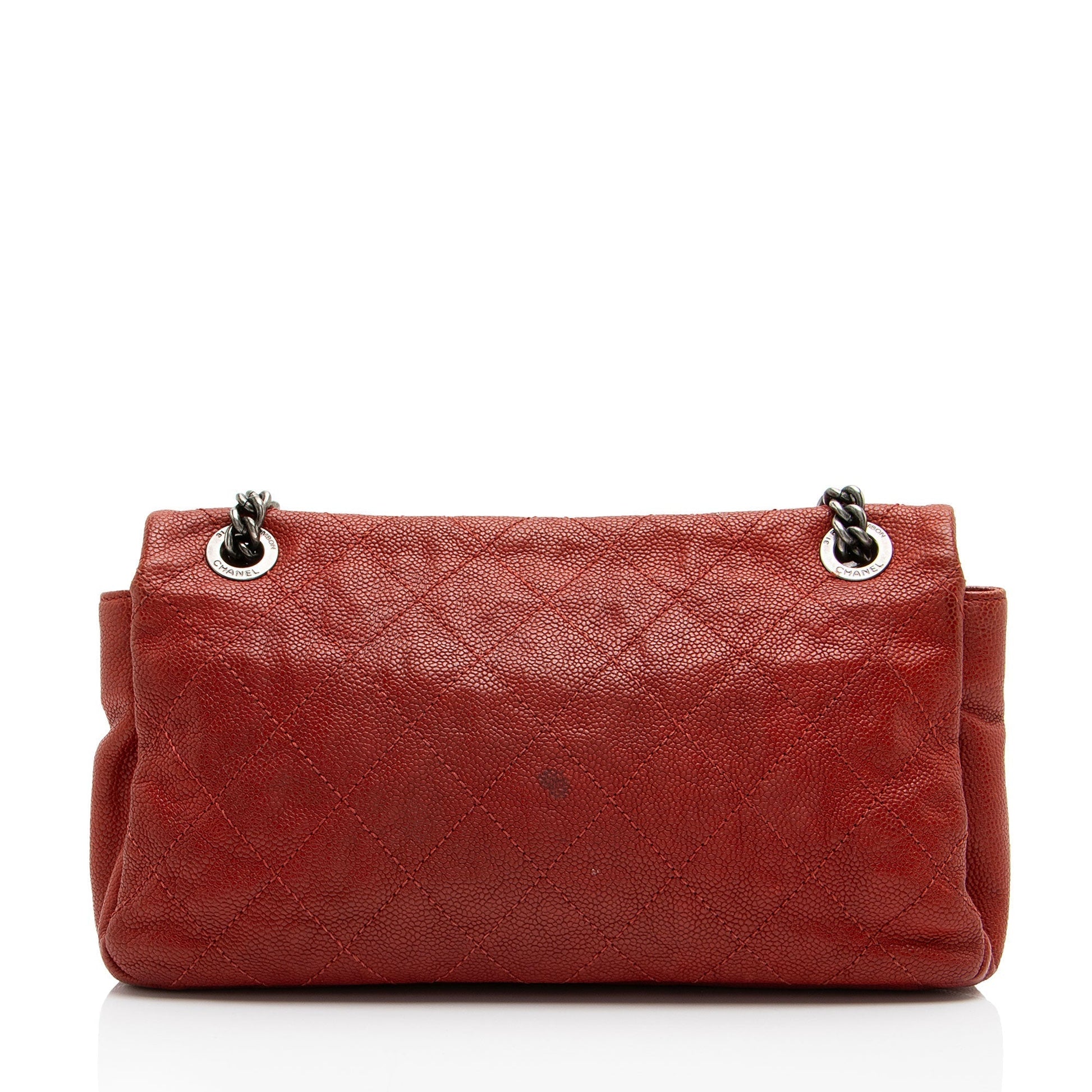 Chanel Caviar Simply CC Flap Leather Shoulder Bag