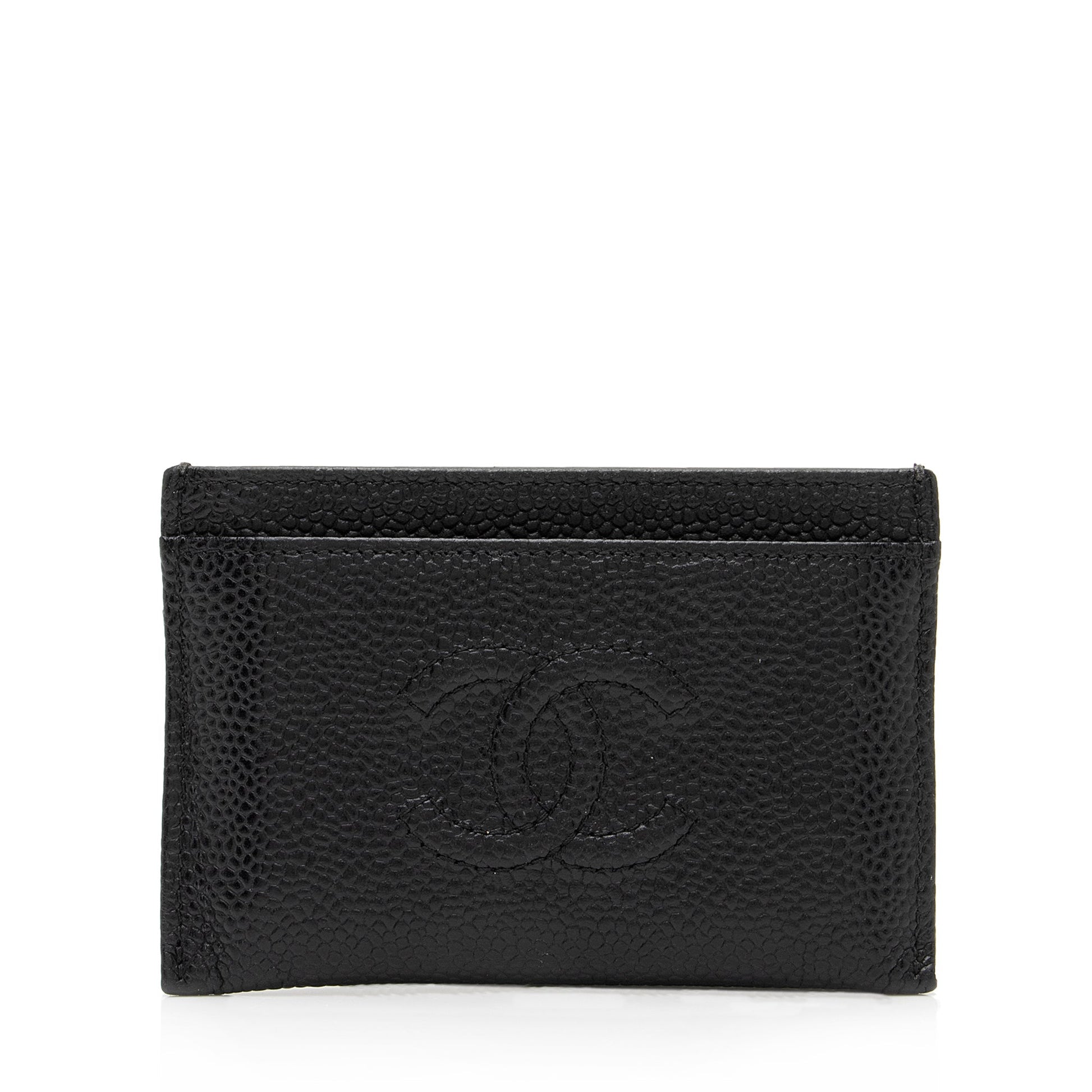 Chanel Caviar Timeless CC Card Holder SHF-RcPyJg Leather Wallet Case