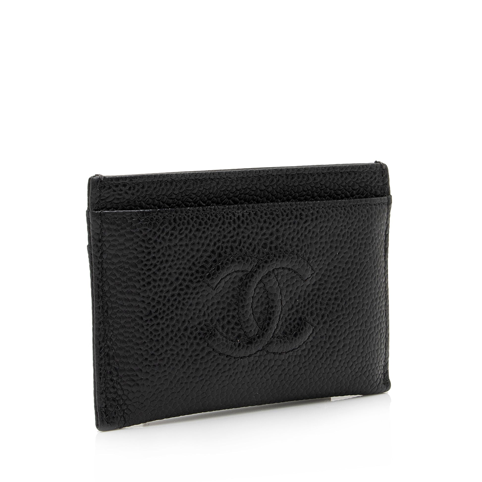 Chanel Caviar Timeless CC Card Holder SHF-RcPyJg Leather Wallet Case