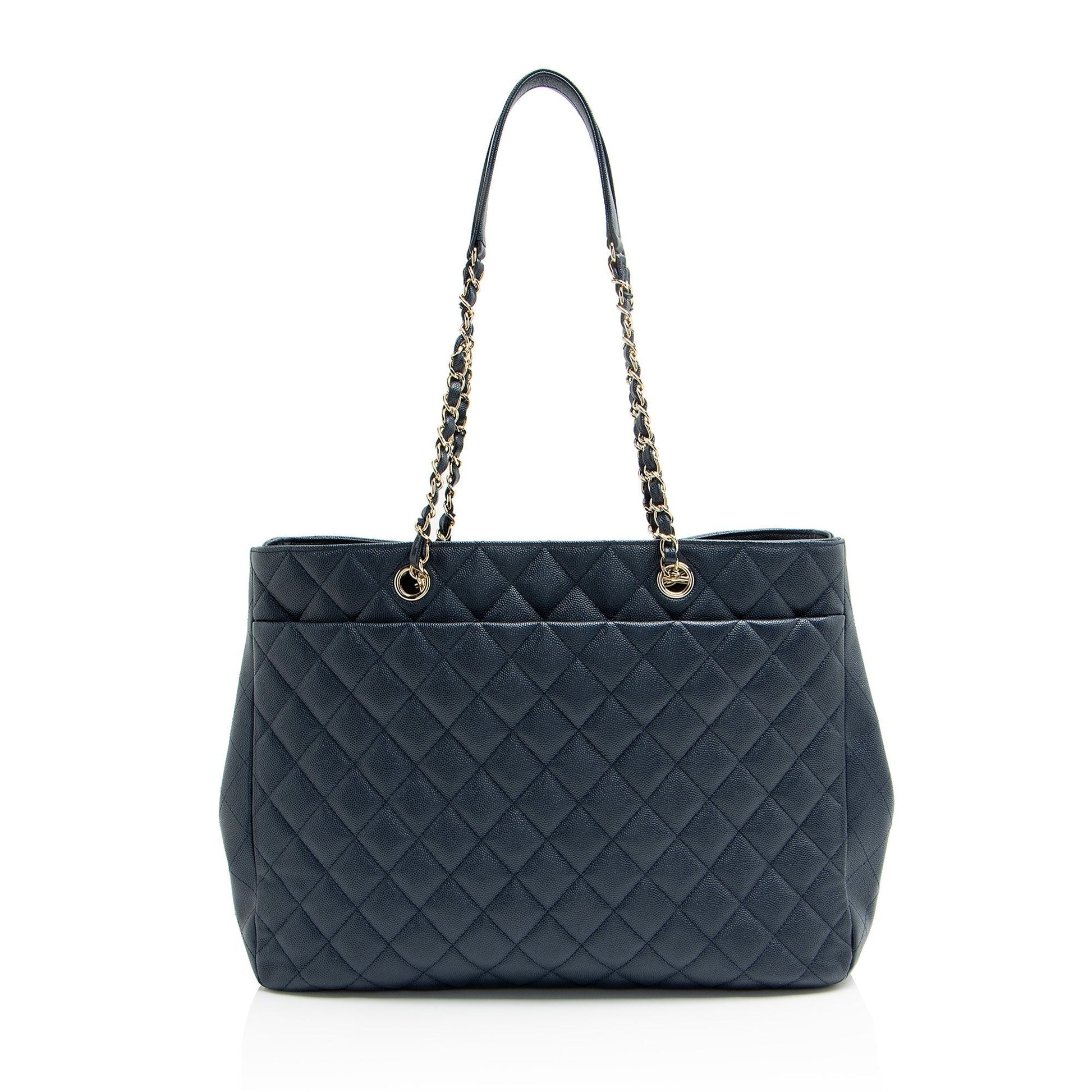 Chanel Caviar CC Shopping Leather Tote Bag
