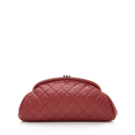 Chanel Caviar Timeless SHF Leather Clutch Bag