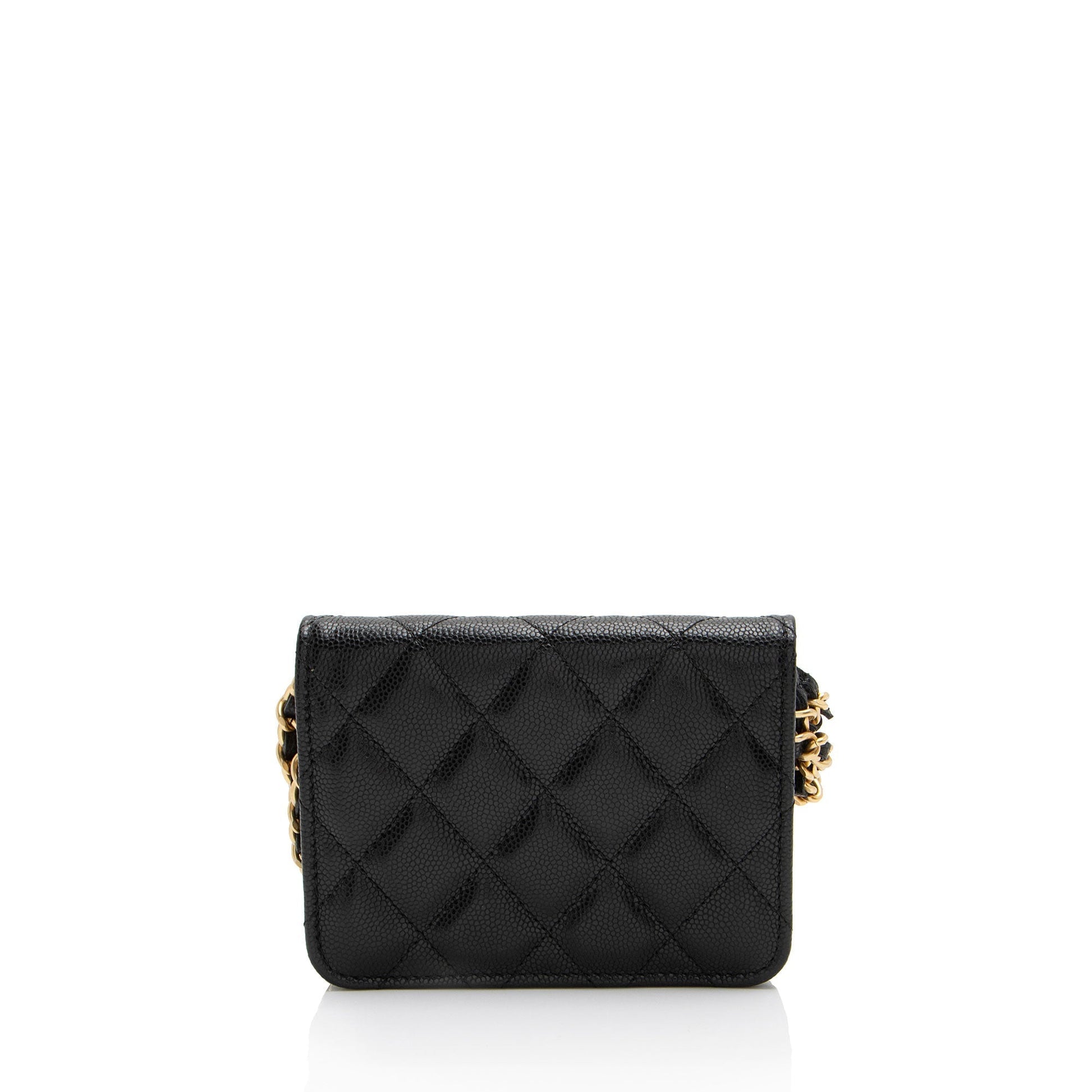 Chanel Caviar Twist You Buttons Belt Leather
