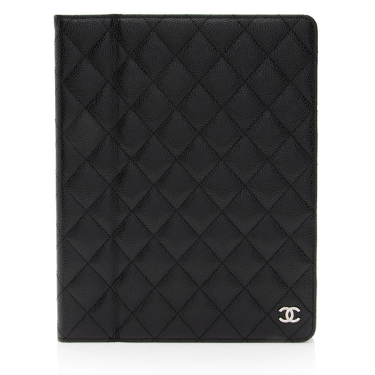 Chanel Caviar iPad Leather Handbag