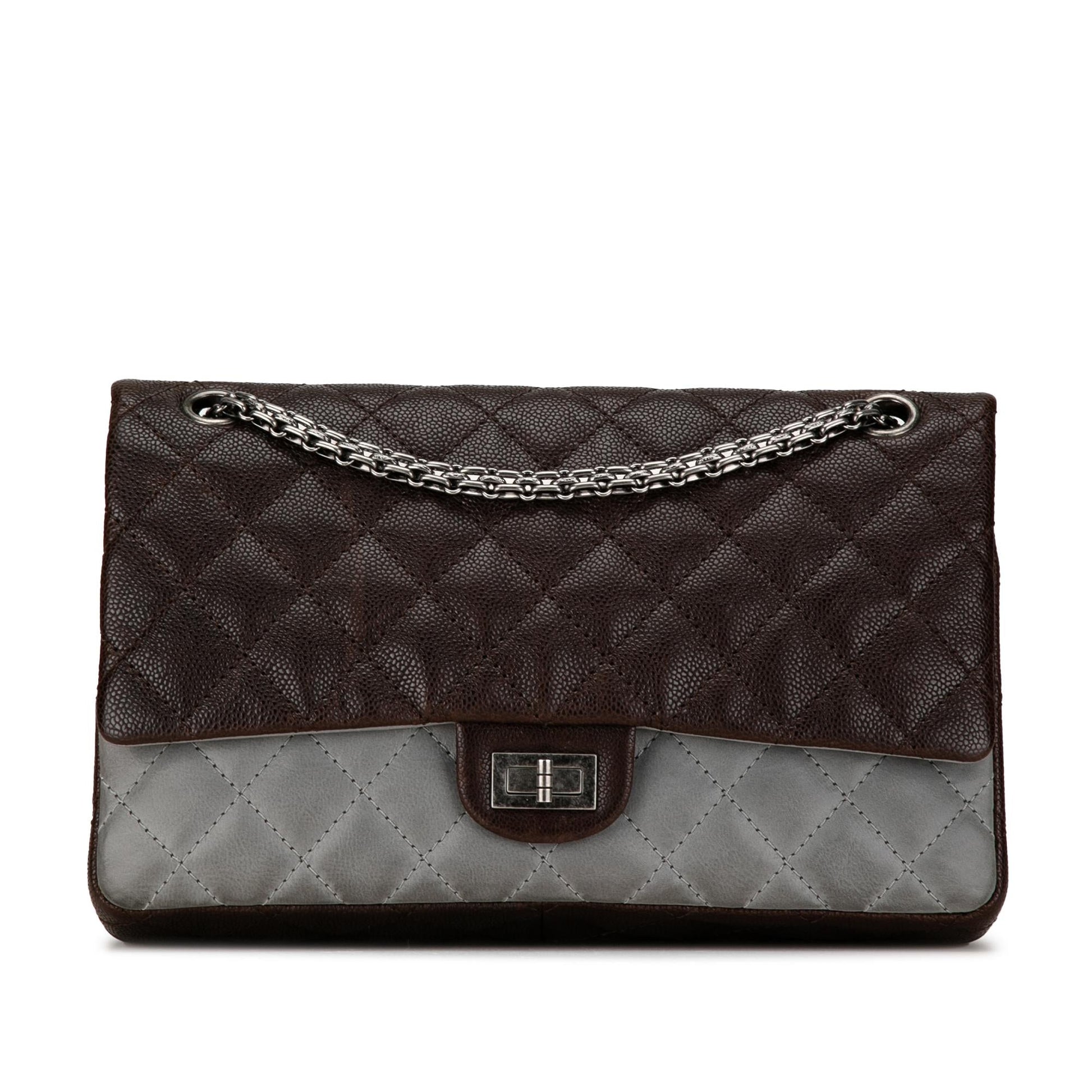 Chanel Caviar Iridescent Calfskin Reissue 2.55 Double Handbag Flap 227