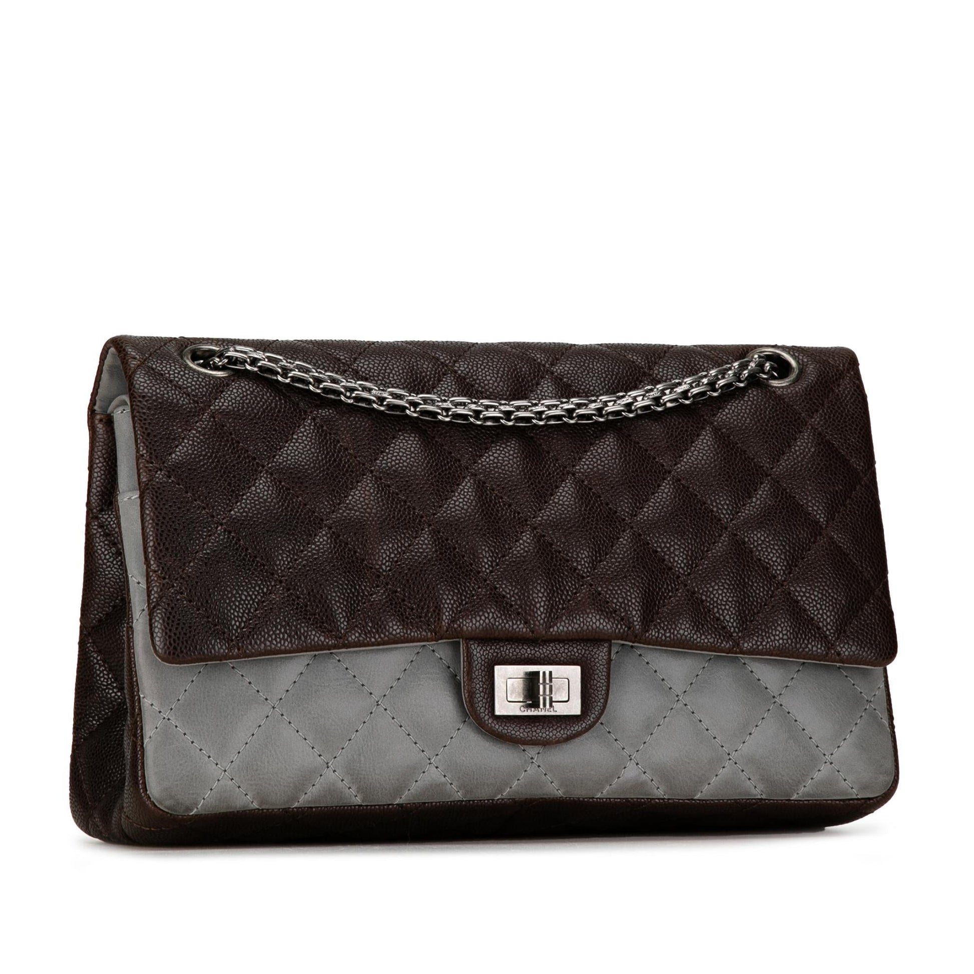 Chanel Caviar Iridescent Calfskin Reissue 2.55 Double Handbag Flap 227