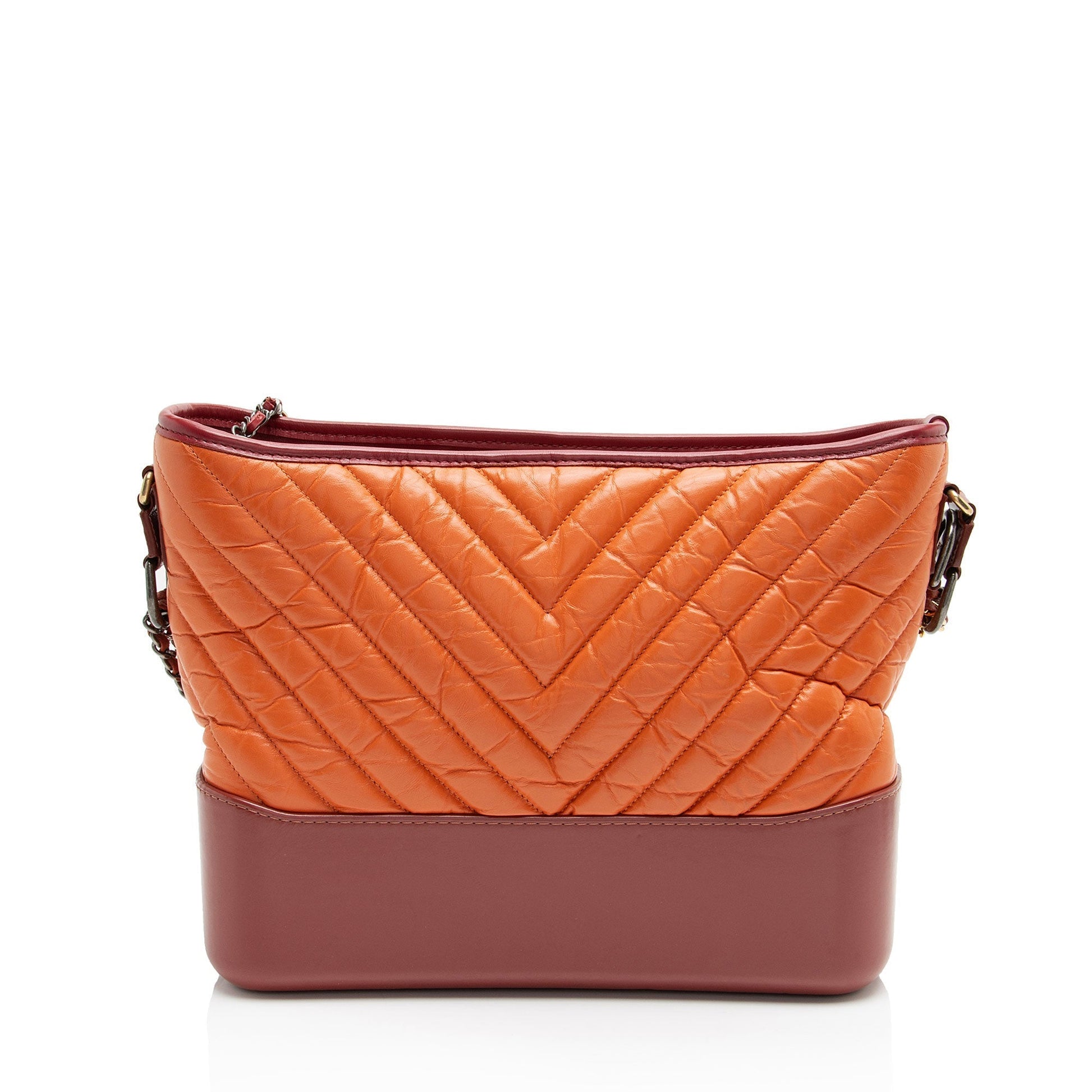 Chanel Chevron Aged Calfskin Gabrielle Hobo Shoulder Bag
