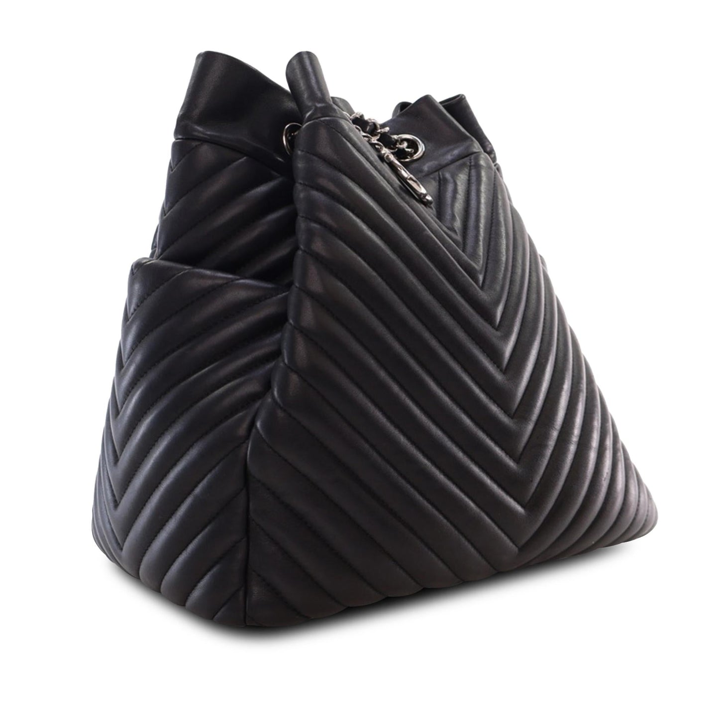 Chanel Chevron Calfskin Urban Spirit Bucket SHG-c8HyEg Bucket Bag